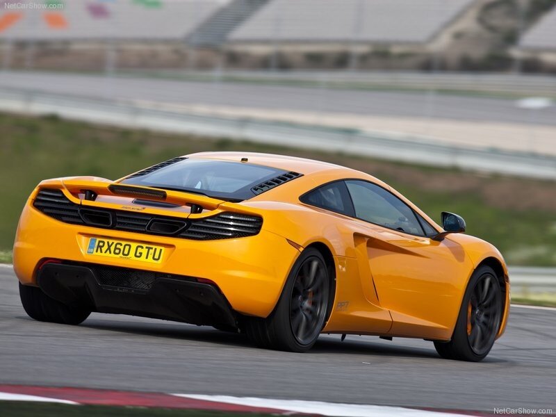 orange McLaren on a racetrack