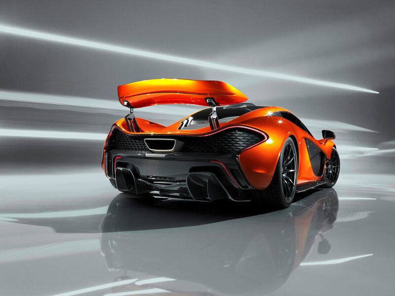 Orange McLaren P1 sports car