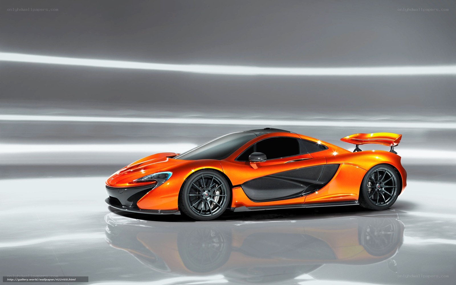 Orange McLaren P1 sports car