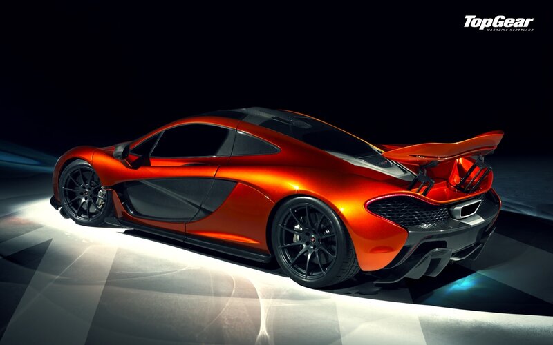 orange McLaren P1 sports car