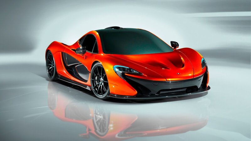 orange McLaren P1 sports car