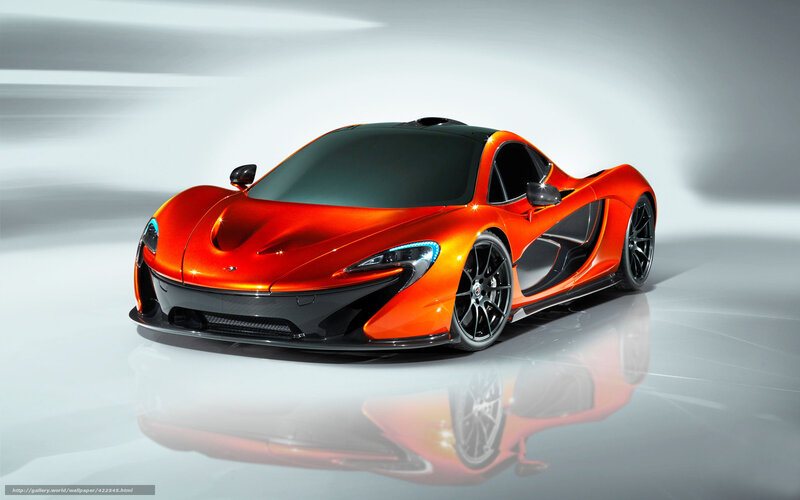 Orange McLaren P1 sports car
