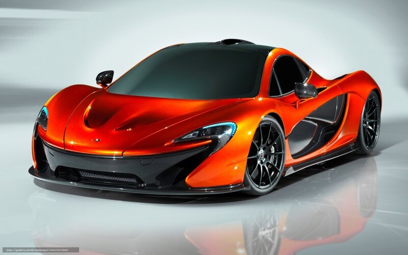 Orange McLaren P1 sports car