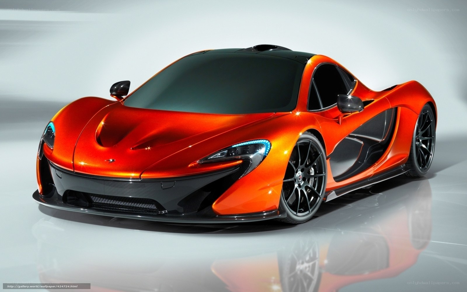 Orange McLaren P1 sports car