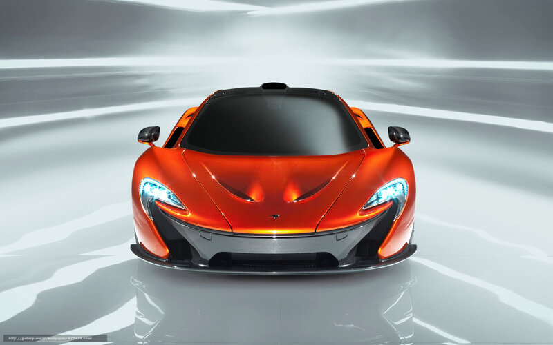 Orange McLaren P1 sports car