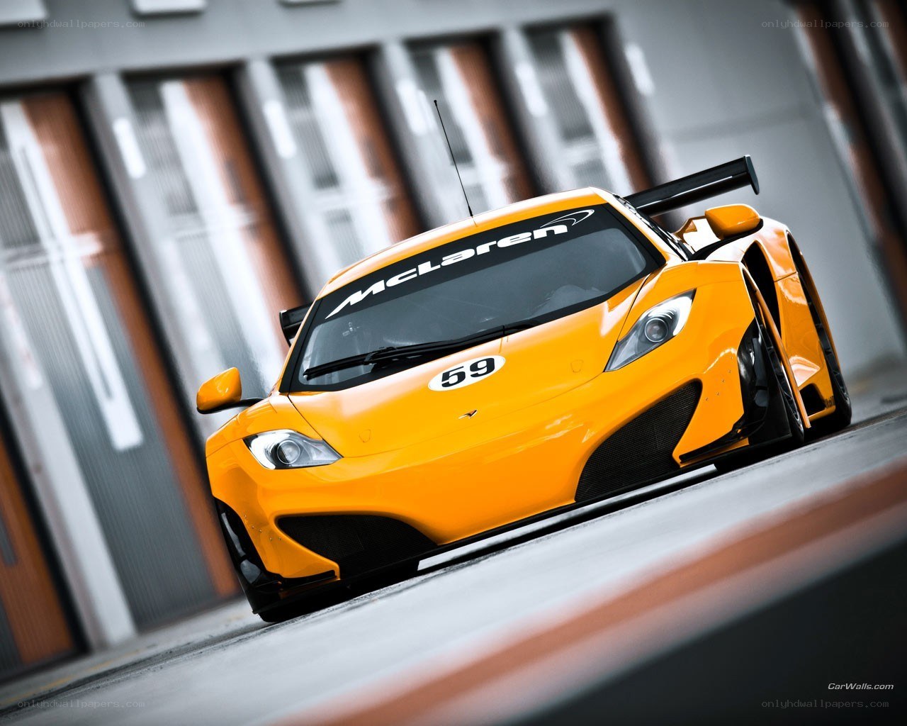 Orange McLaren race car
