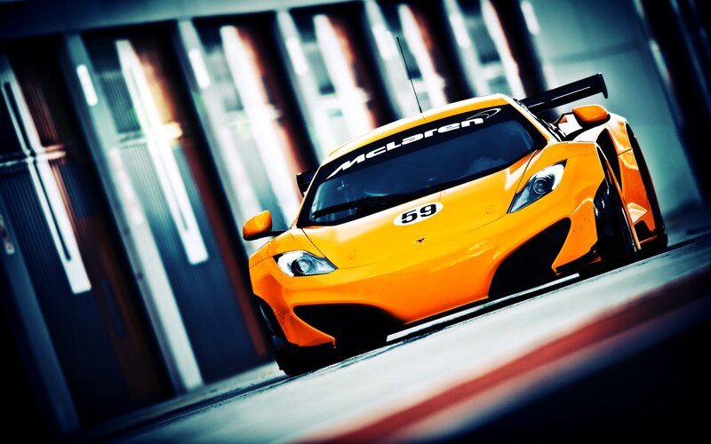 orange McLaren race car