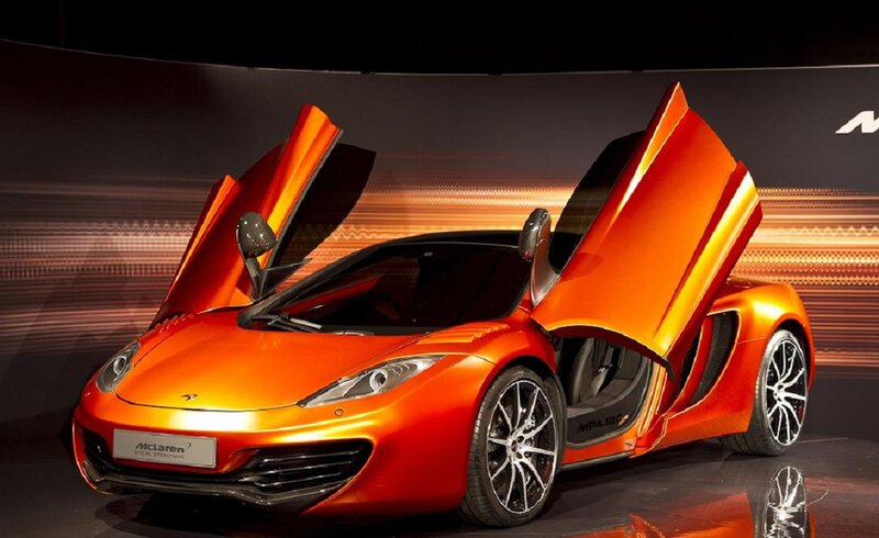 Orange McLaren Sports Car — Dramatic