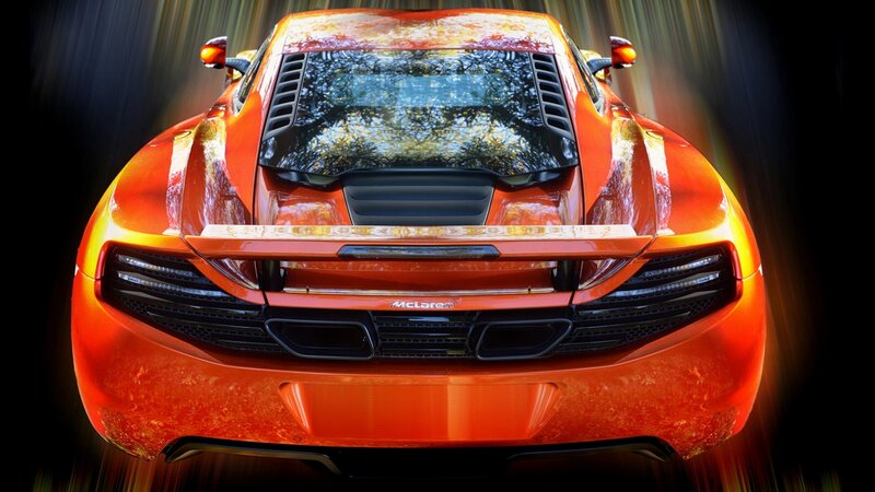 Orange McLaren Sports Car — Dynamic