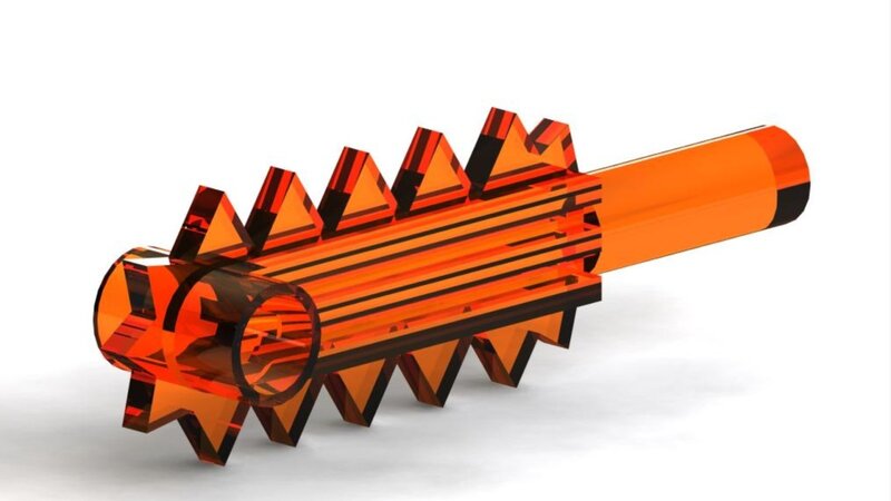 orange mechanical gear model