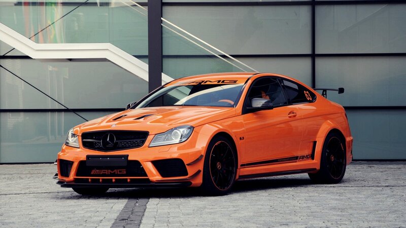 Orange Mercedes-AMG C63 Coupe