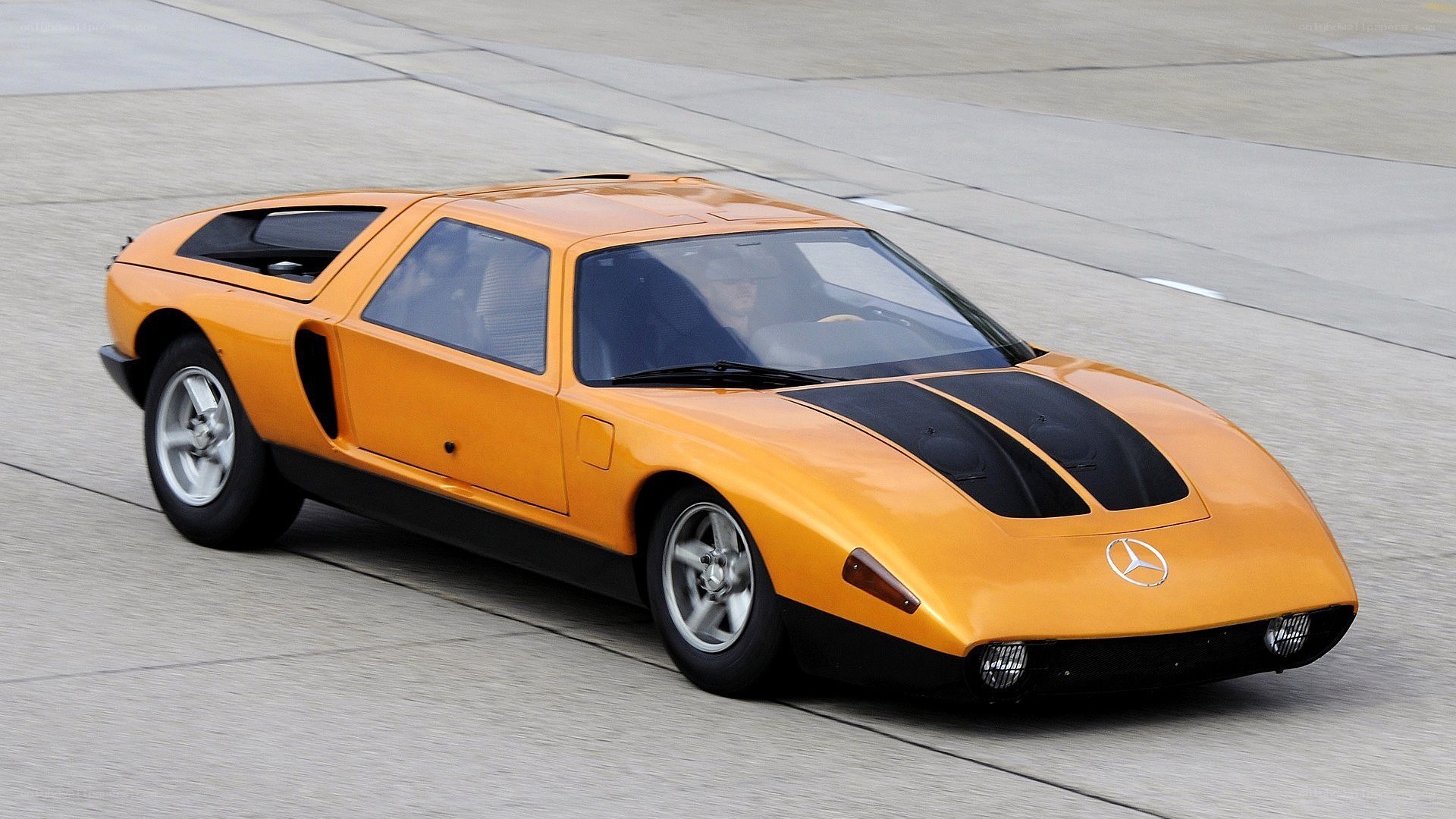 orange mercedes concept car