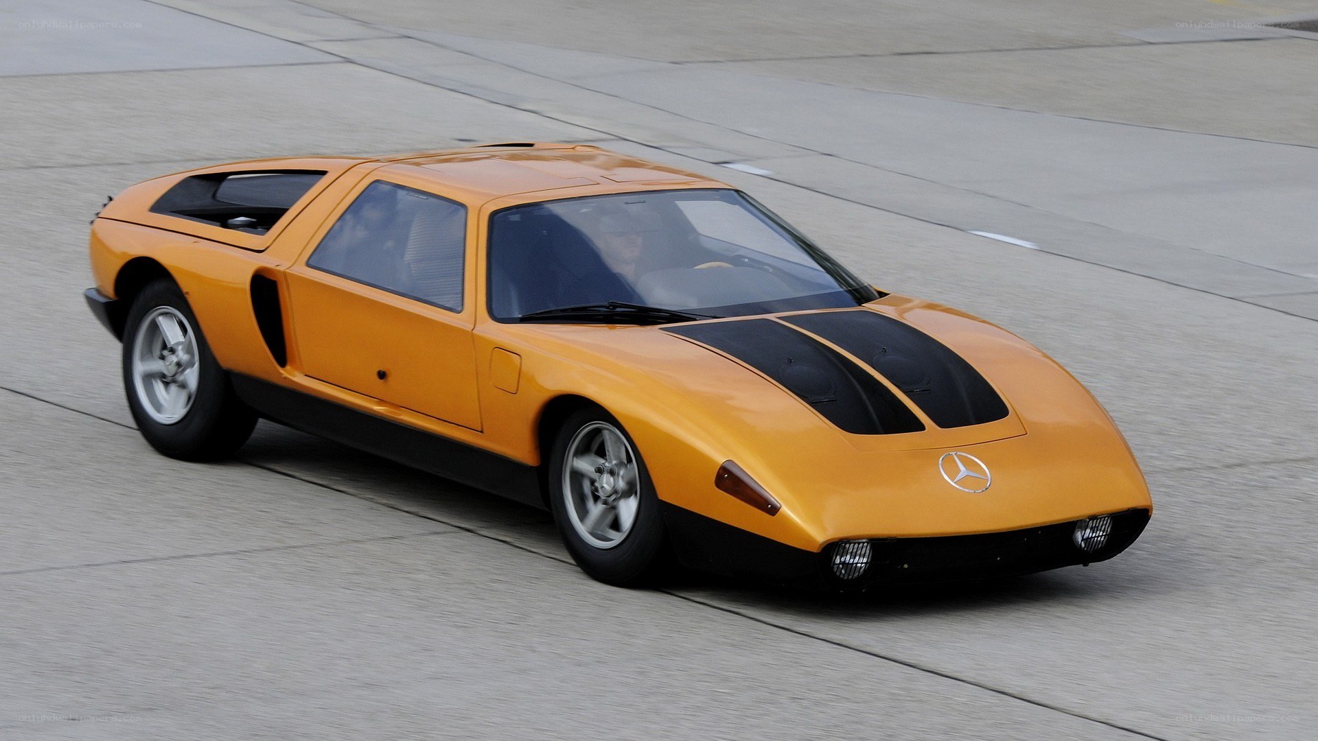 orange mercedes concept car