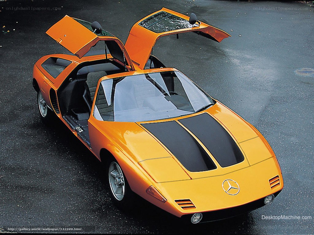 orange mercedes concept car