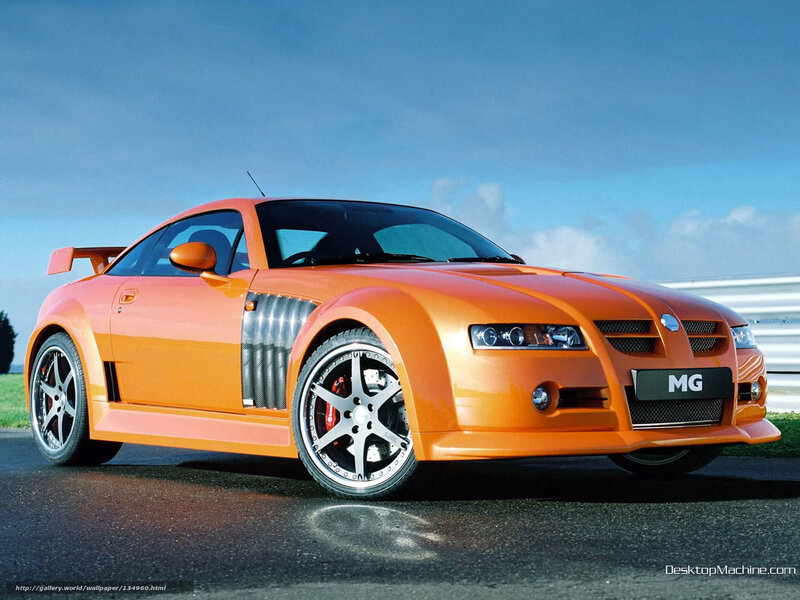 Orange MG Sports Car — Dramatic