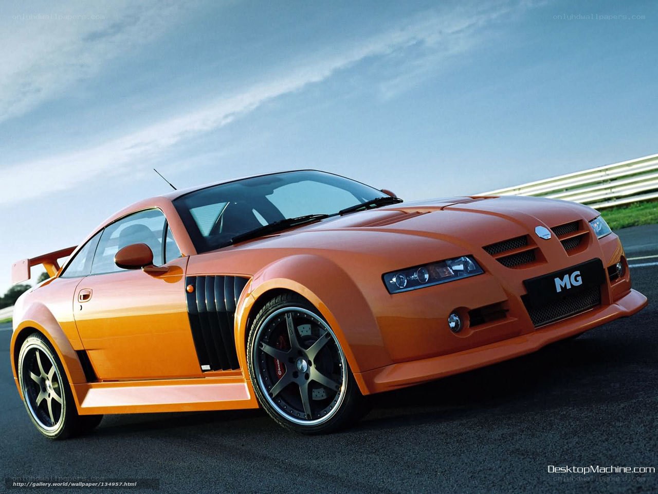 Orange MG sports car