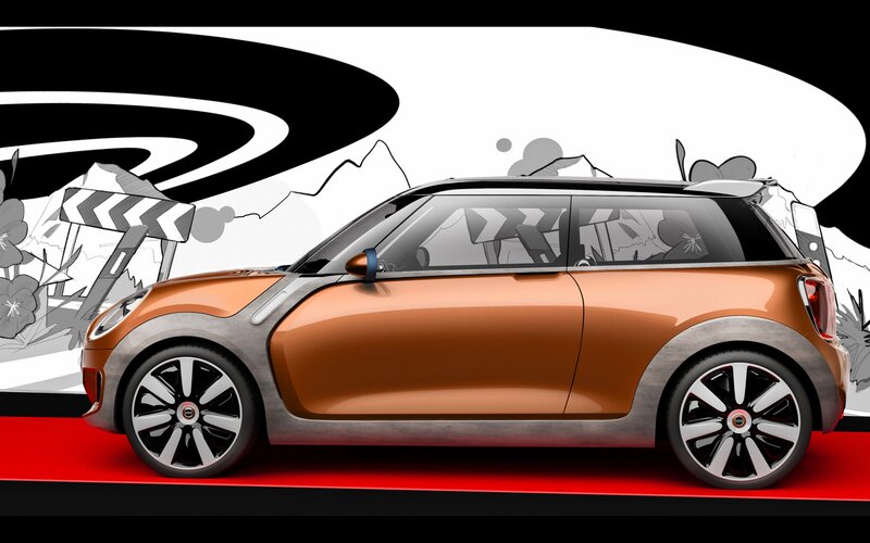 Orange Mini Cooper Car — Dramatic