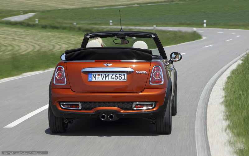 Orange MINI Cooper S convertible