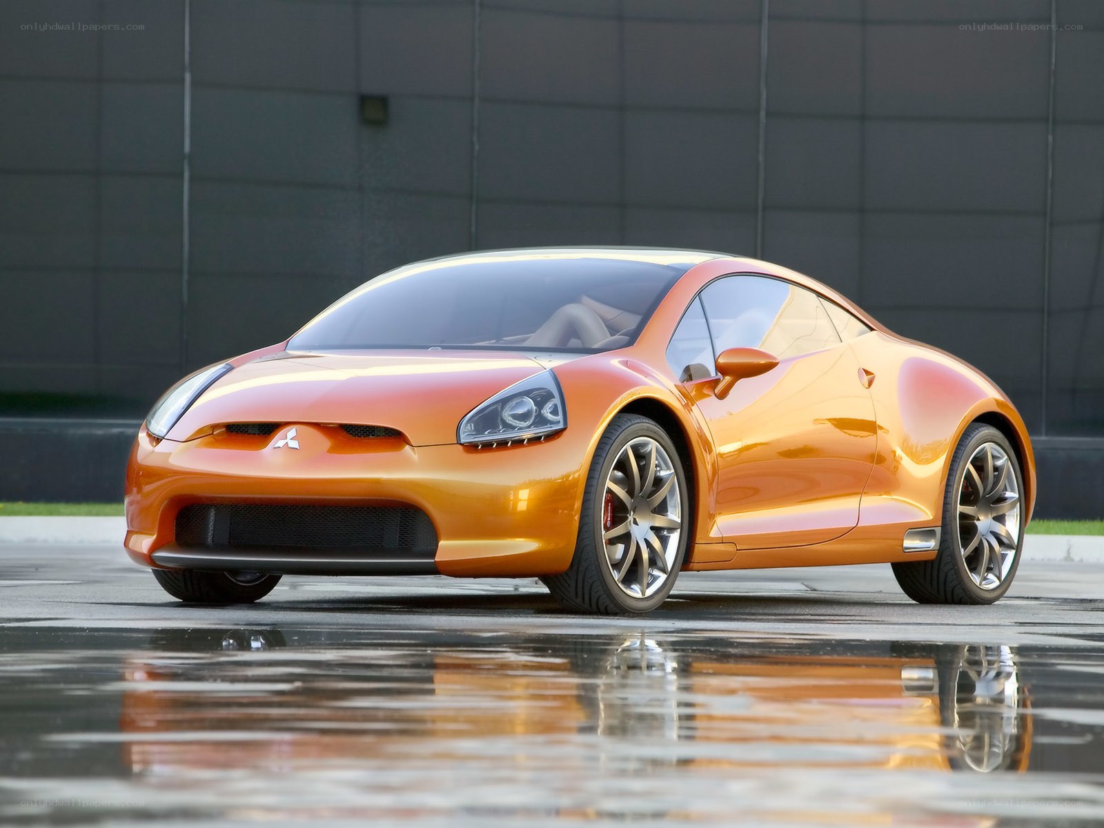Orange Mitsubishi Concept Car