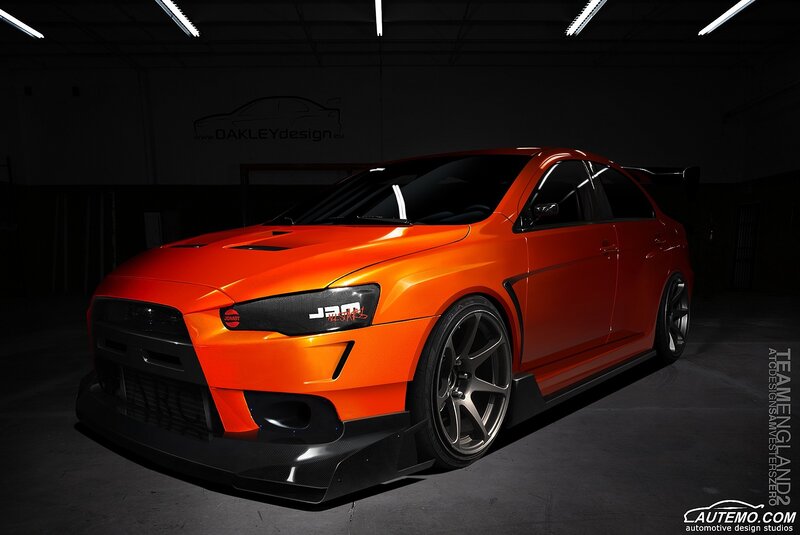 Orange Mitsubishi Lancer