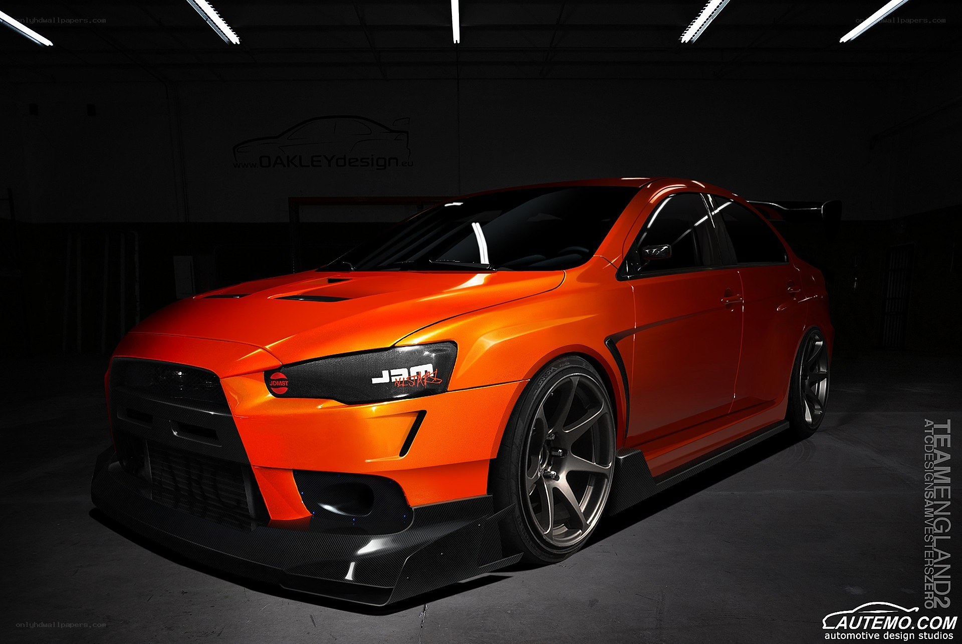 Orange Mitsubishi Lancer