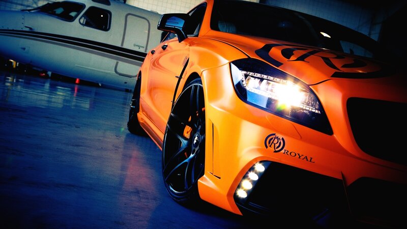 Orange Modified Car — Dramatic, Photograph, Airplane
