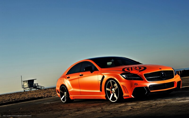 Orange Modified Car — Dramatic, Sunset