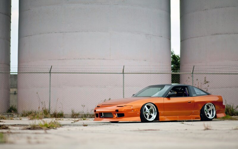 Orange Modified Car — Industrial