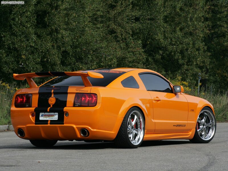 Orange Modified Mustang