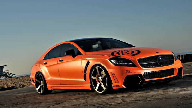 Orange Modified Sedan — Dramatic, Afternoon, Photograph, Beach