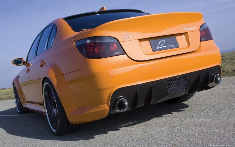 Orange Modified Sedan — Dramatic, Afternoon, Photograph, Car