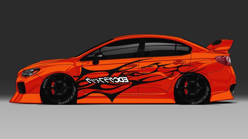 Orange Modified Sedan — Dynamic