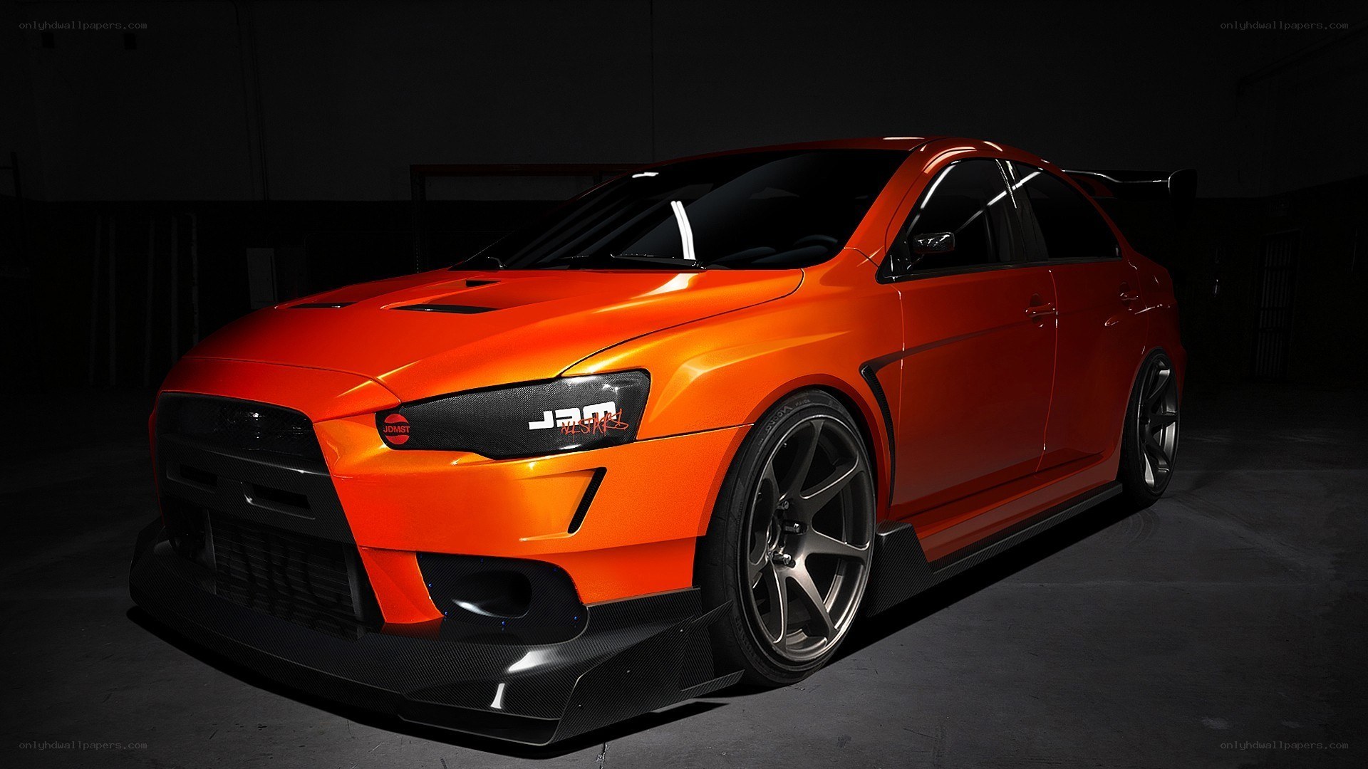 orange modified sports car