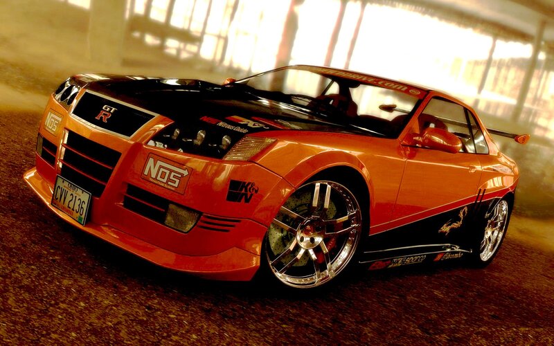 orange modified sports car