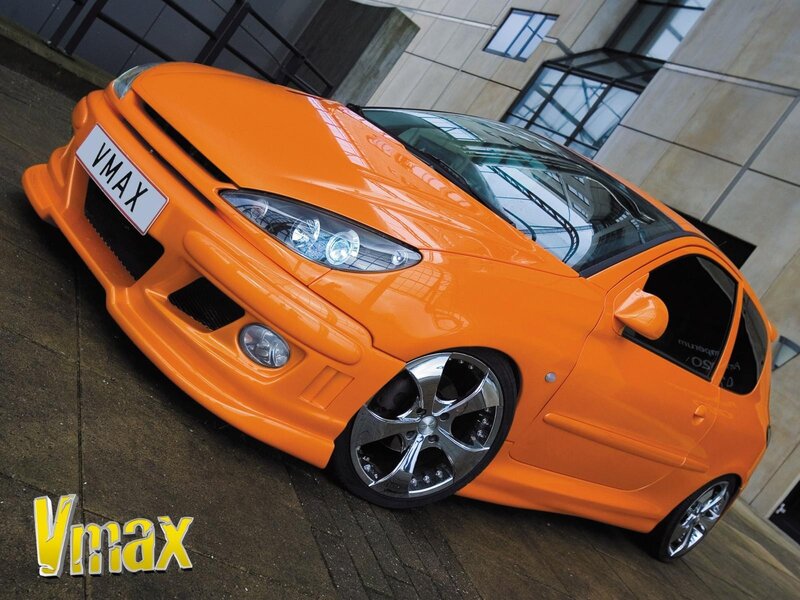 Orange modified sports car