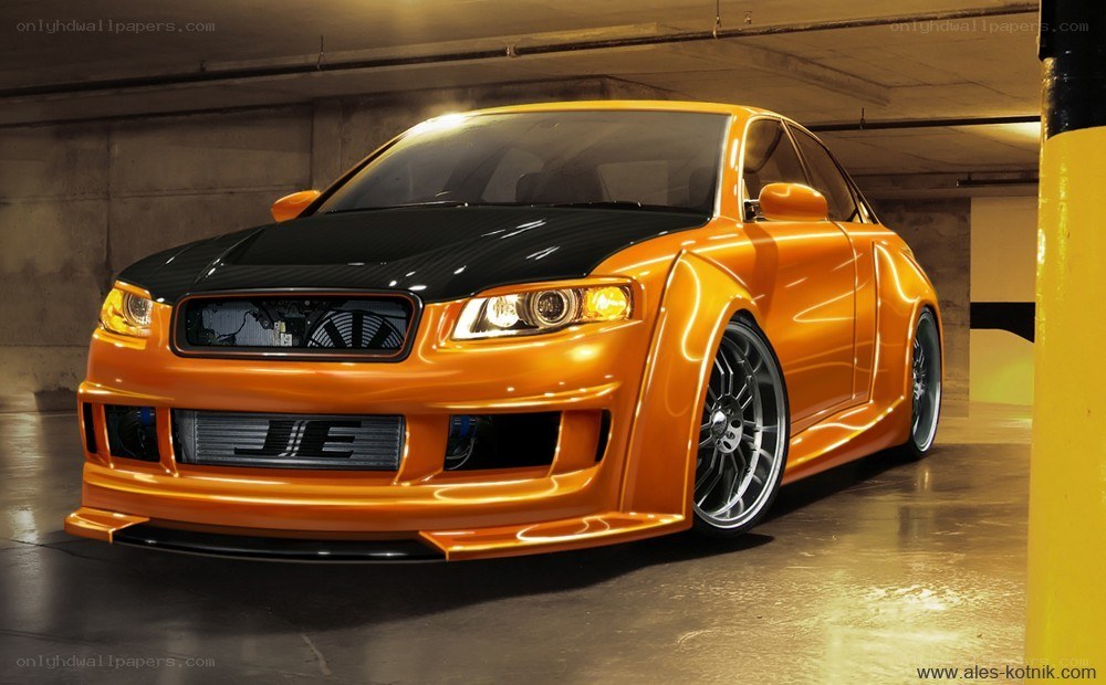 orange modified sports car