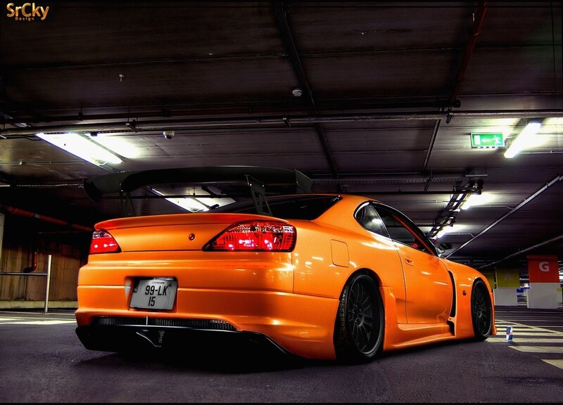 Orange modified sports car