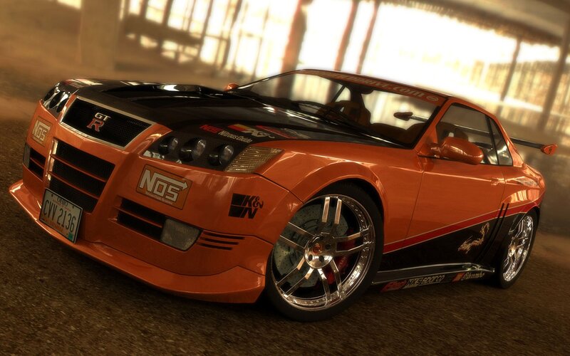 orange modified sports car