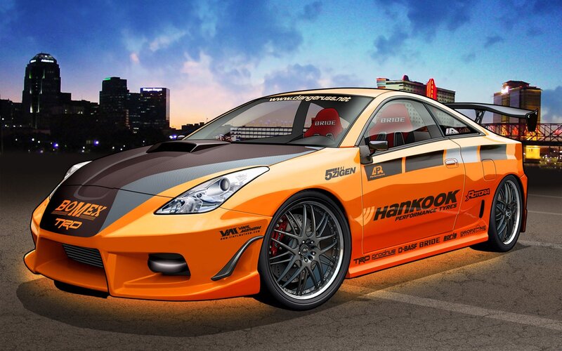 orange modified sports car