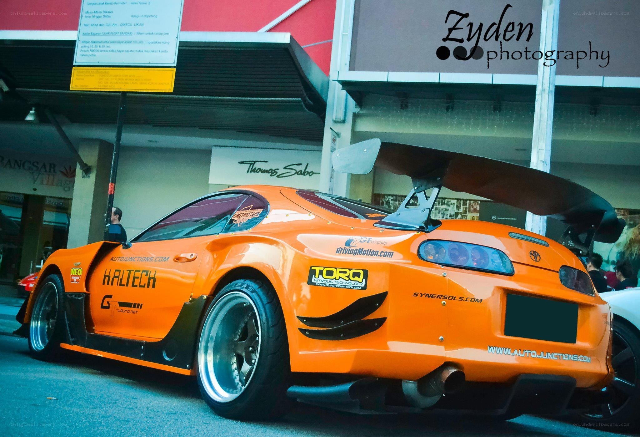 orange modified sports car