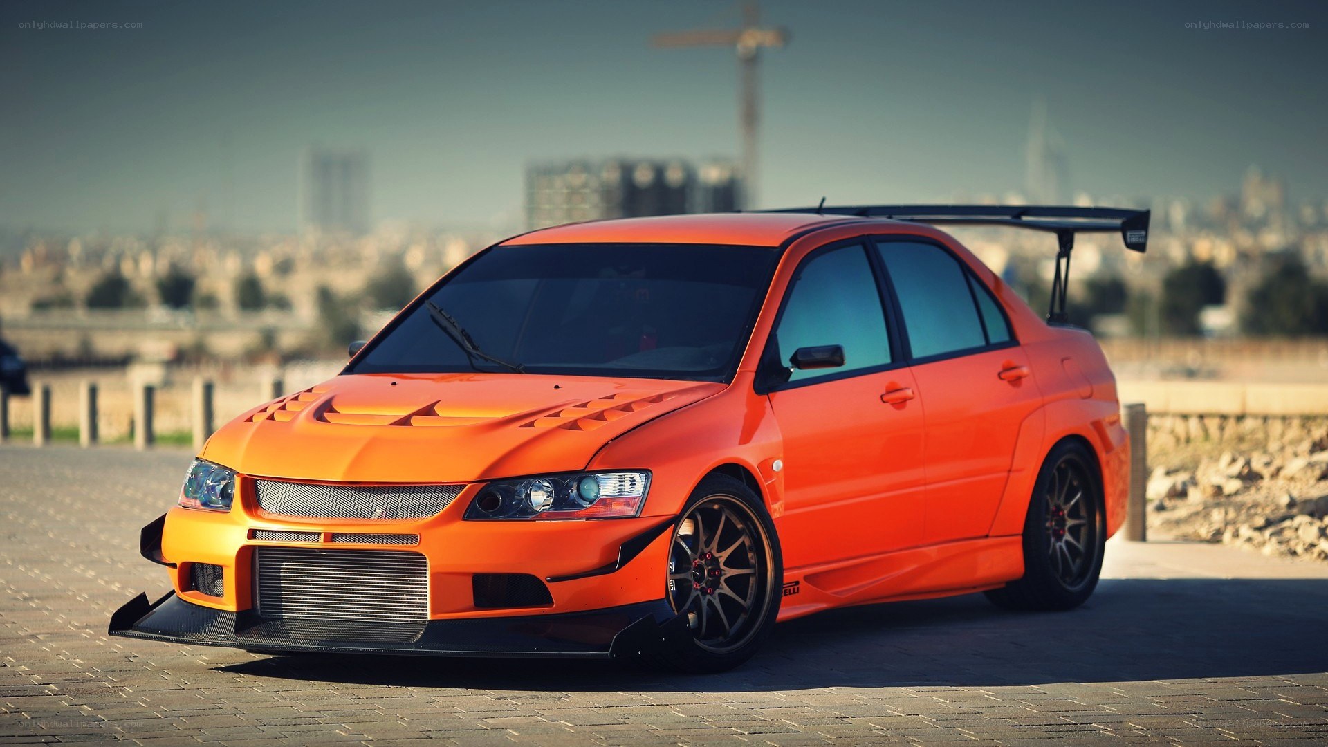 orange modified sports car