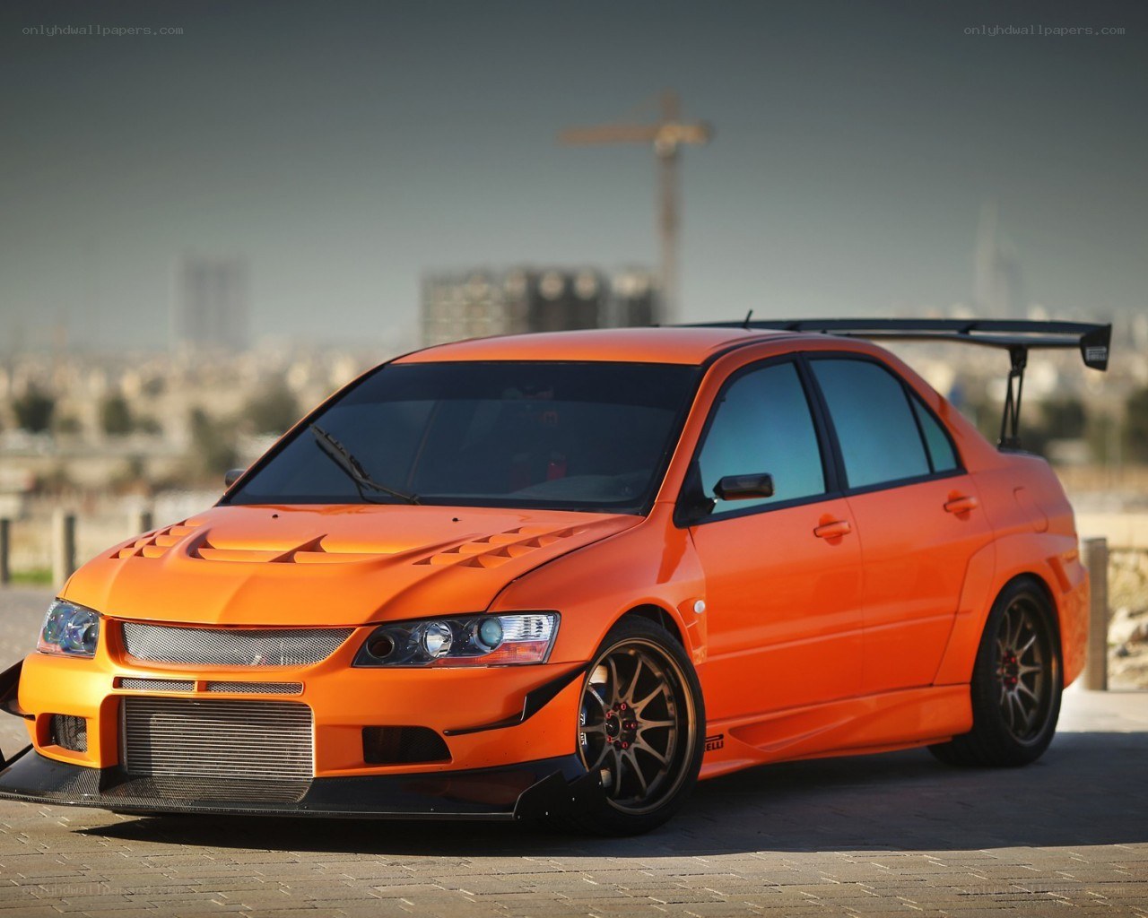 orange modified sports car