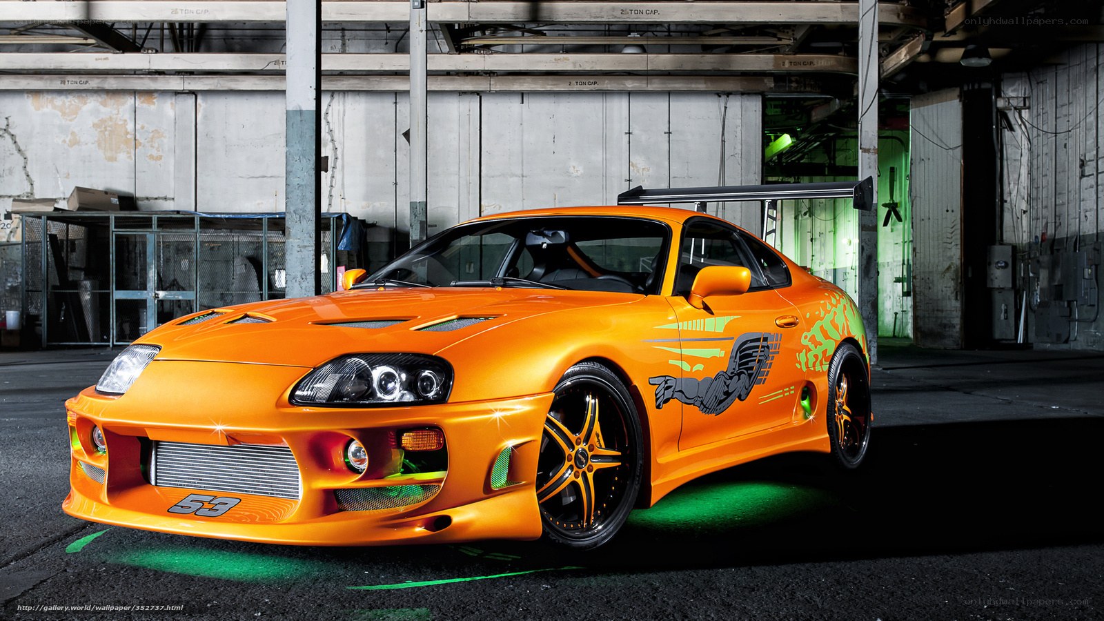 orange modified sports car