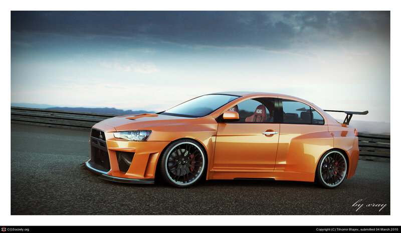 orange modified sports car
