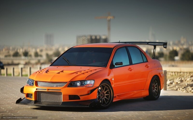 orange modified sports car