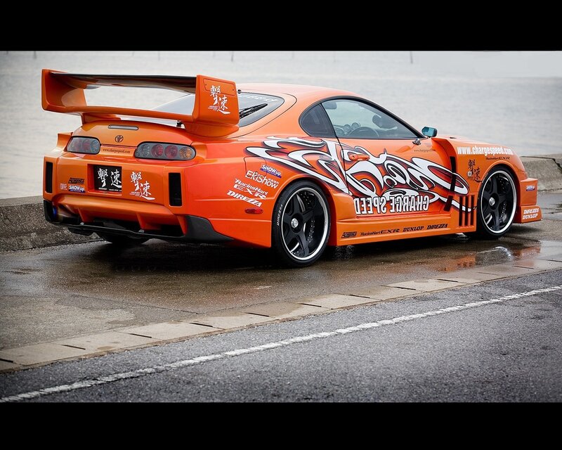 orange modified sports car