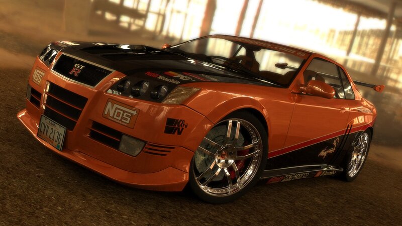 Orange Modified Sports Car — Dynamic, 3d Render, Race Car
