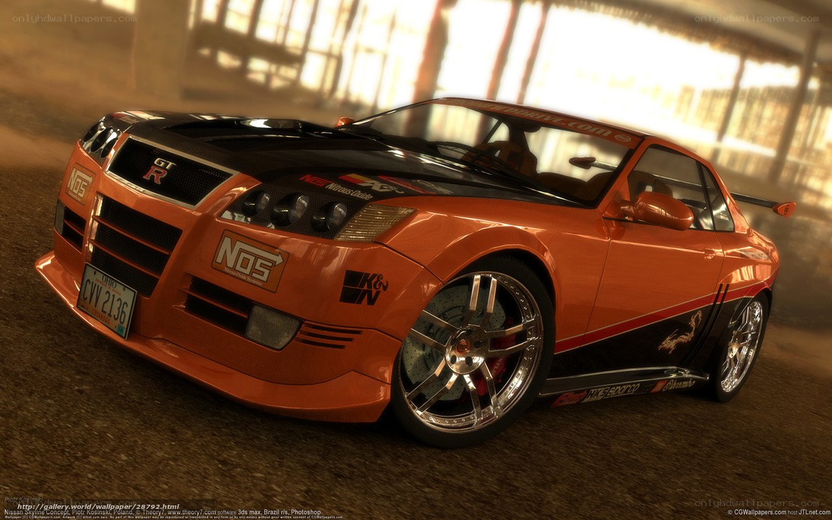 orange modified sports car