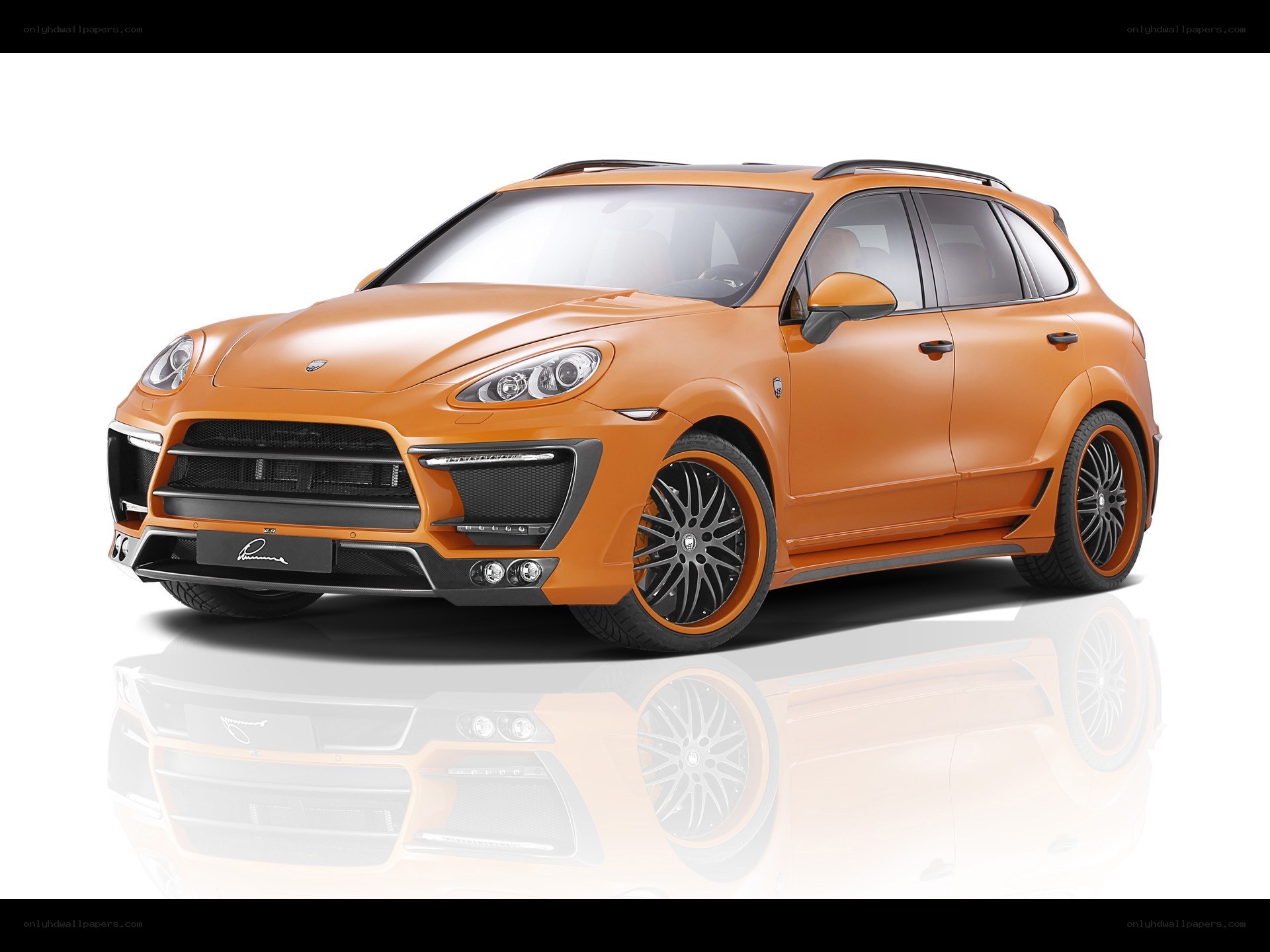 orange modified SUV