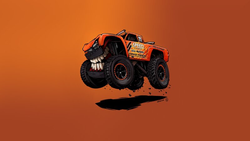 Orange Monster Truck — Dynamic